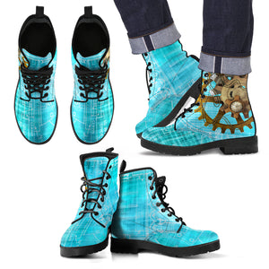 Express Steampunk Blue Boots (Men's) - Hello Moa