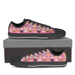 Pink Cat Faces Low Tops (Women's) - Hello Moa