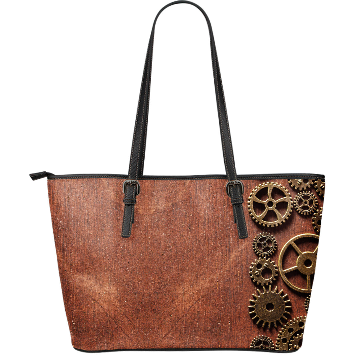 Steampunk Wood Gear Large Tote - Hello Moa