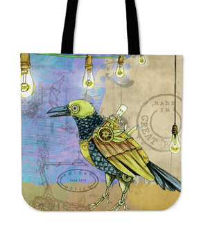 Steampunk Bird Cloth Tote Bag - Hello Moa