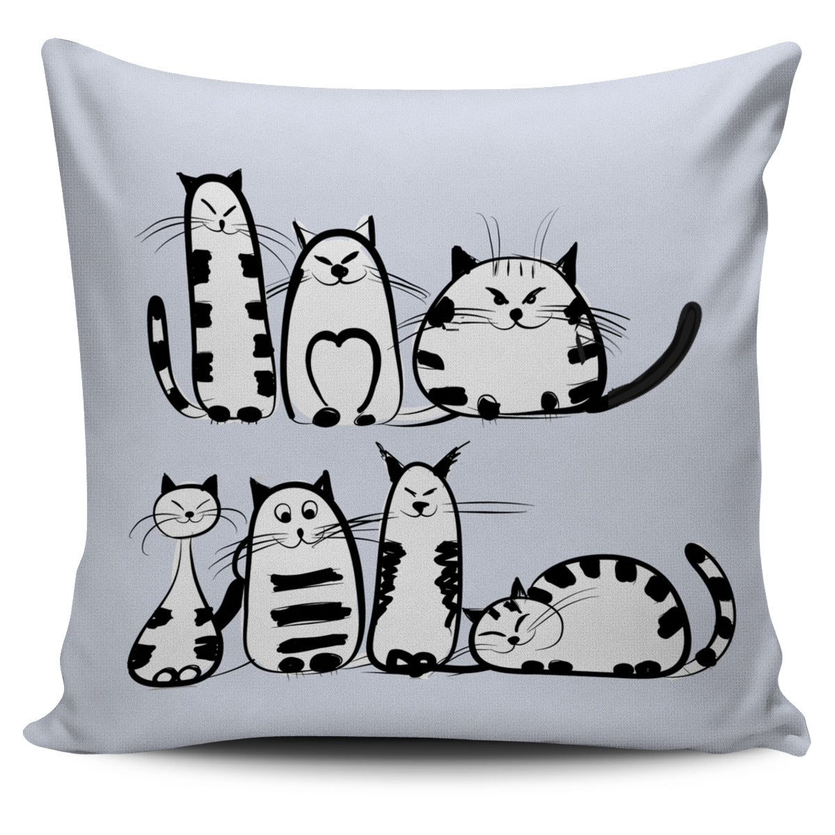 Funny Cat V Pillow Cover - Hello Moa