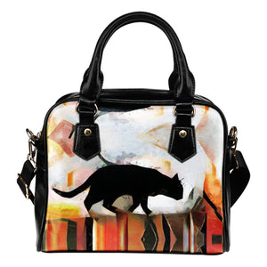 Art V Cat Shoulder Handbag - Hello Moa