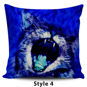 Blue Cat Pillow Covers - Hello Moa