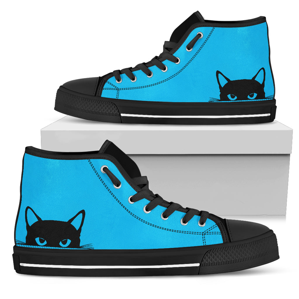 Hiding Cat Blue Shoes (Women's) - Hello Moa