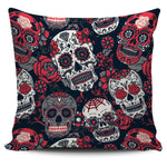 Red & White Skull Pillow Cover - Hello Moa