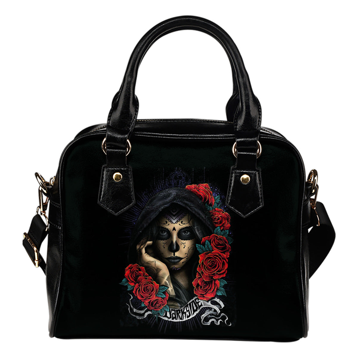 Darkside Sugar Skull Shoulder Handbag - Hello Moa