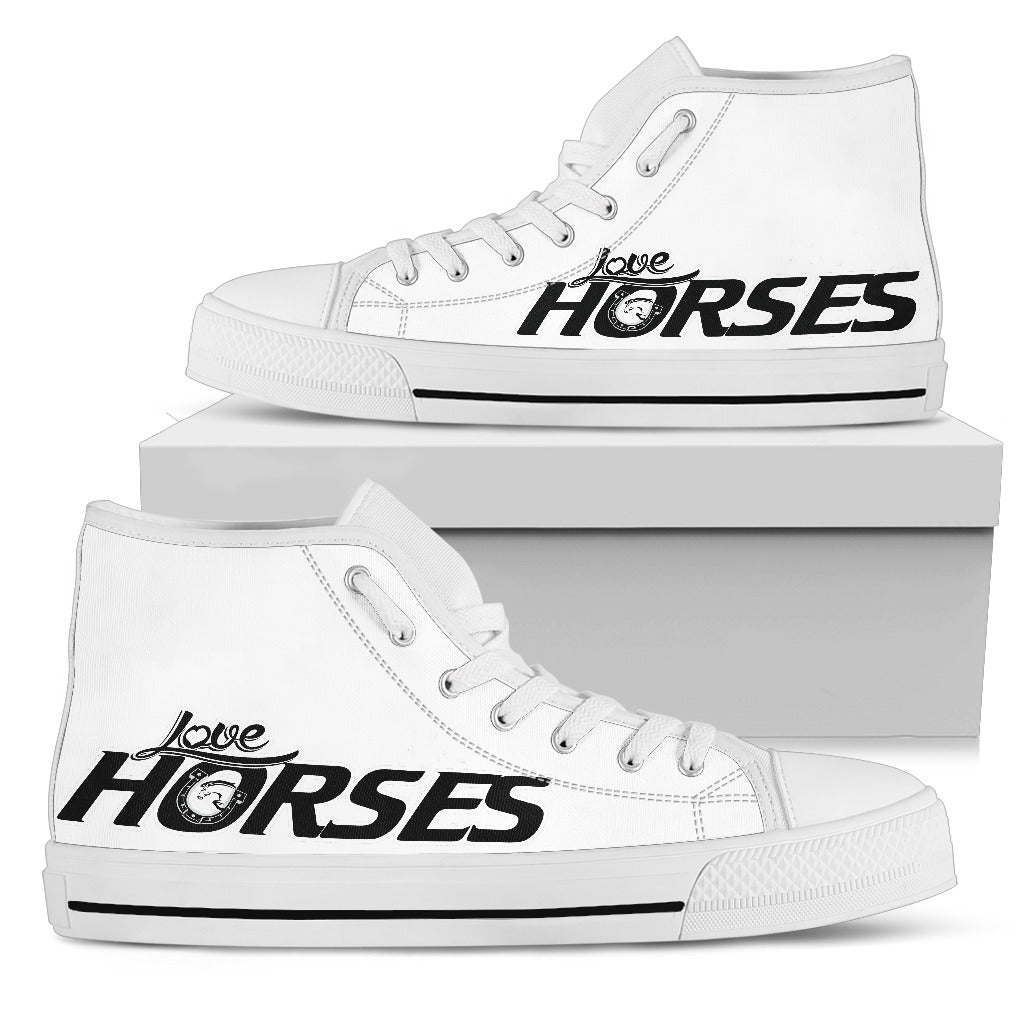Love Horses Shoes White (Women's) - Hello Moa