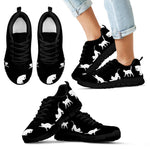 Kid's Black & White Cat Sneakers - Hello Moa