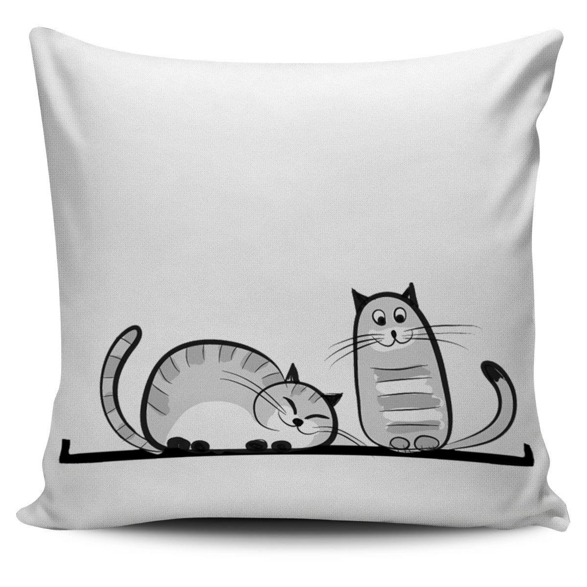 Funny Cat XIII Pillow Cover - Hello Moa