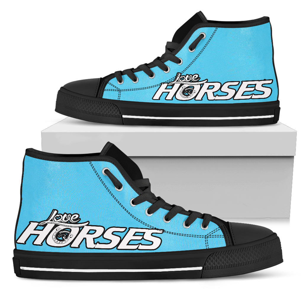 Express Love Horses Shoes Blue (Women's) - Hello Moa