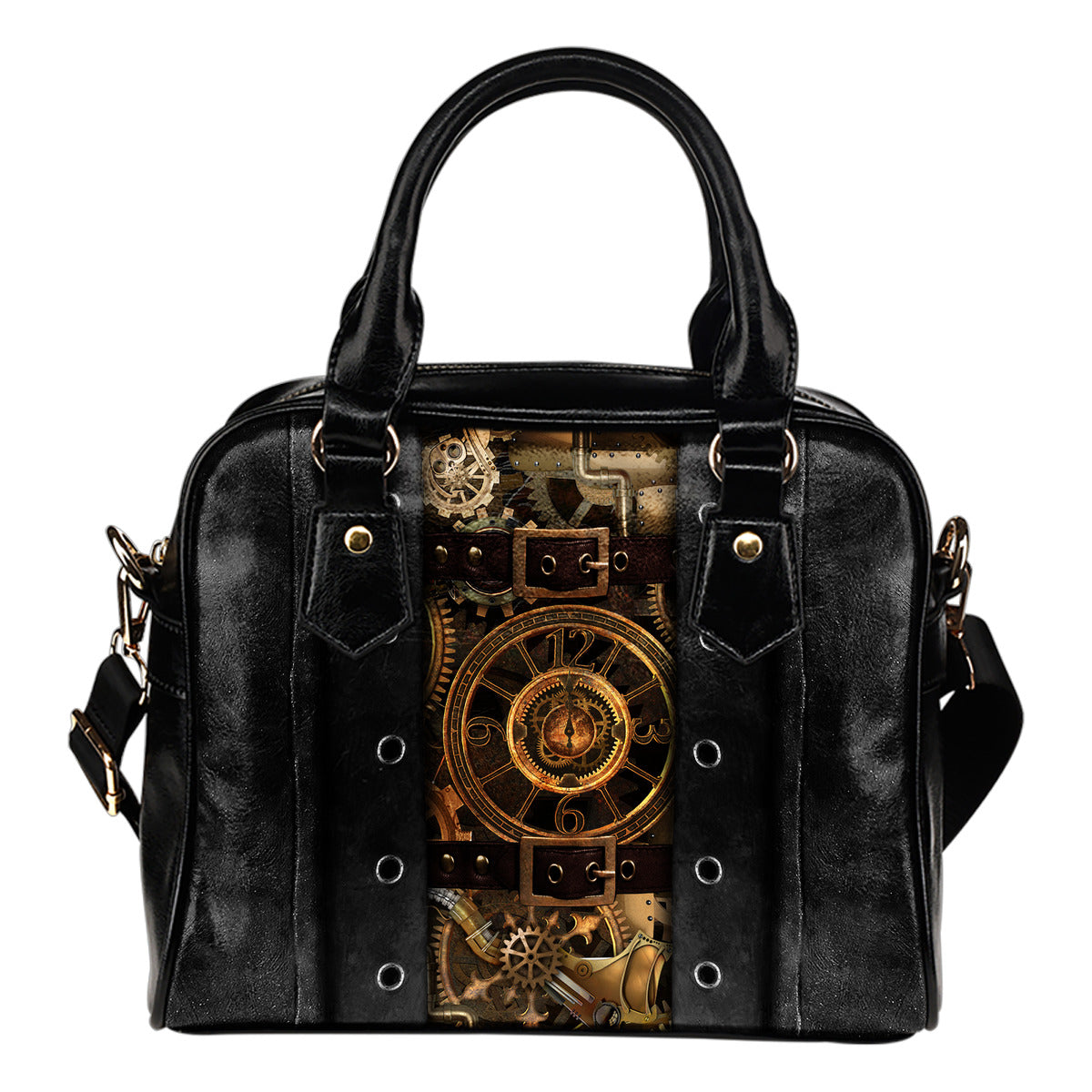 Black Steampunk II Shoulder Handbag - Hello Moa