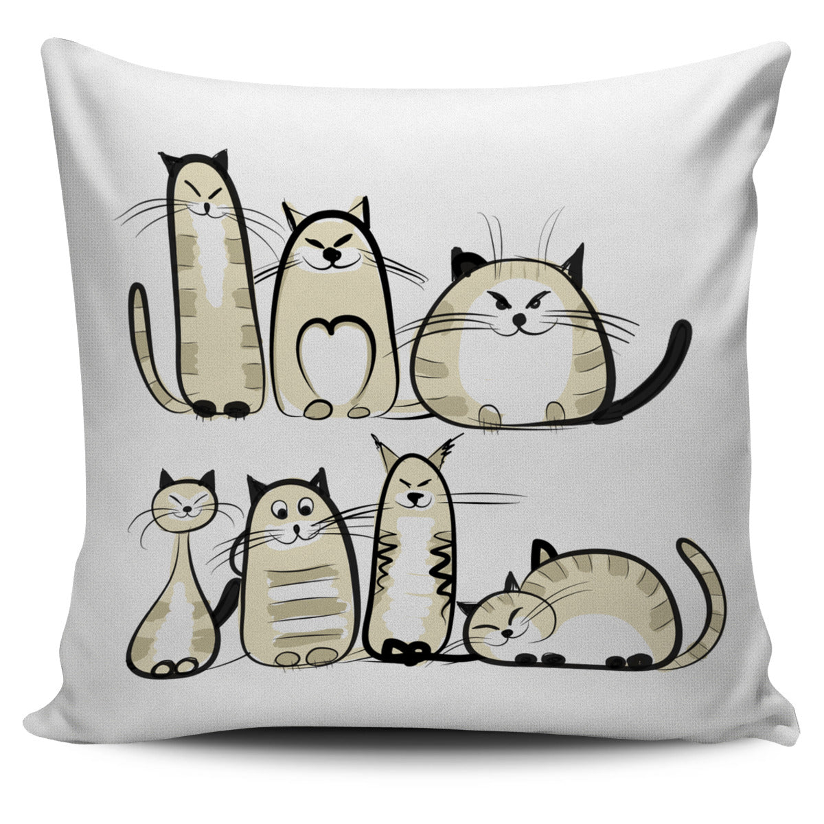 Funny Cat III Pillow Cover - Hello Moa
