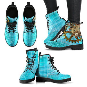 Express Steampunk Blue Boots (Women's) - Hello Moa