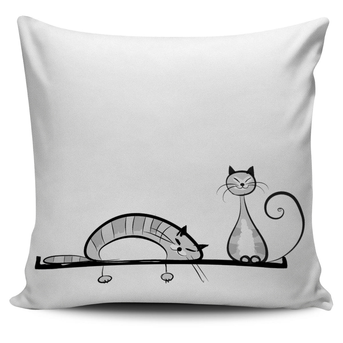 Funny Cat XIV Pillow Cover - Hello Moa