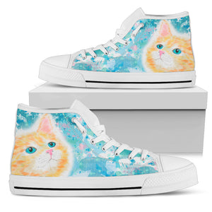 Watercolor Cat Canvas Shoes - Hello Moa