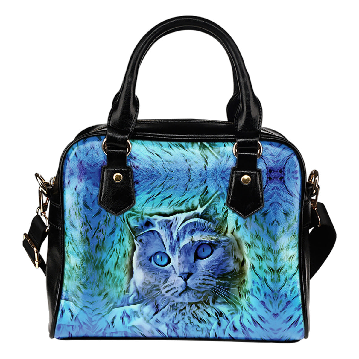Blue II Cat Shoulder Handbag - Hello Moa