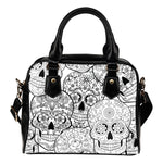 Black & White II Sugar Skull Shoulder Handbag - Hello Moa