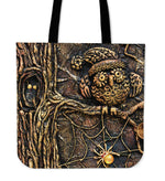 Steampunk Owl Cloth Tote Bag - Hello Moa