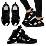 Black & White Cat Sneakers - Hello Moa