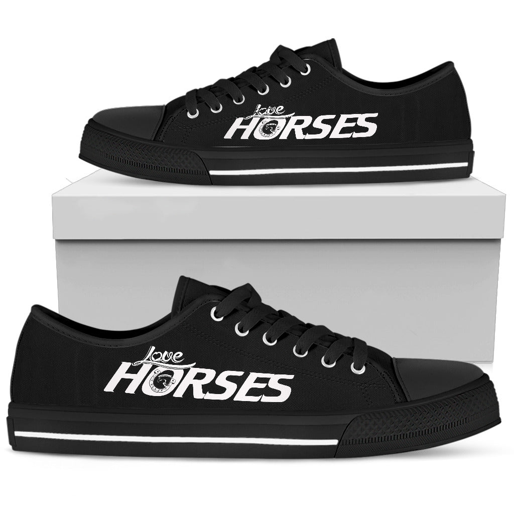 Love Horses Shoes Black (Women's) - Hello Moa
