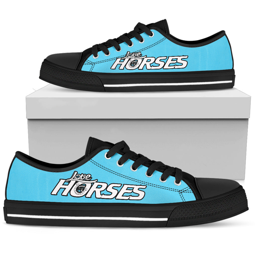 Love Horses Shoes Blue (Women's) - Hello Moa