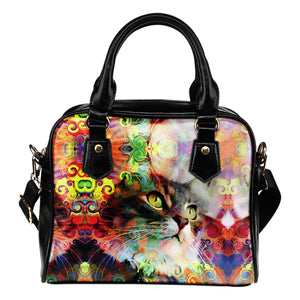 Rainbow Cat Shoulder Handbag - Hello Moa