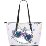 Happy Cat II Leather Tote Bag - Hello Moa