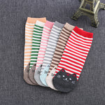 Cute Striped Cat Socks - Hello Moa