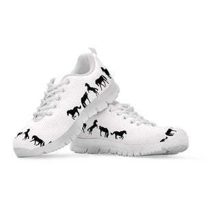 Black & White Horse Sneakers - Hello Moa