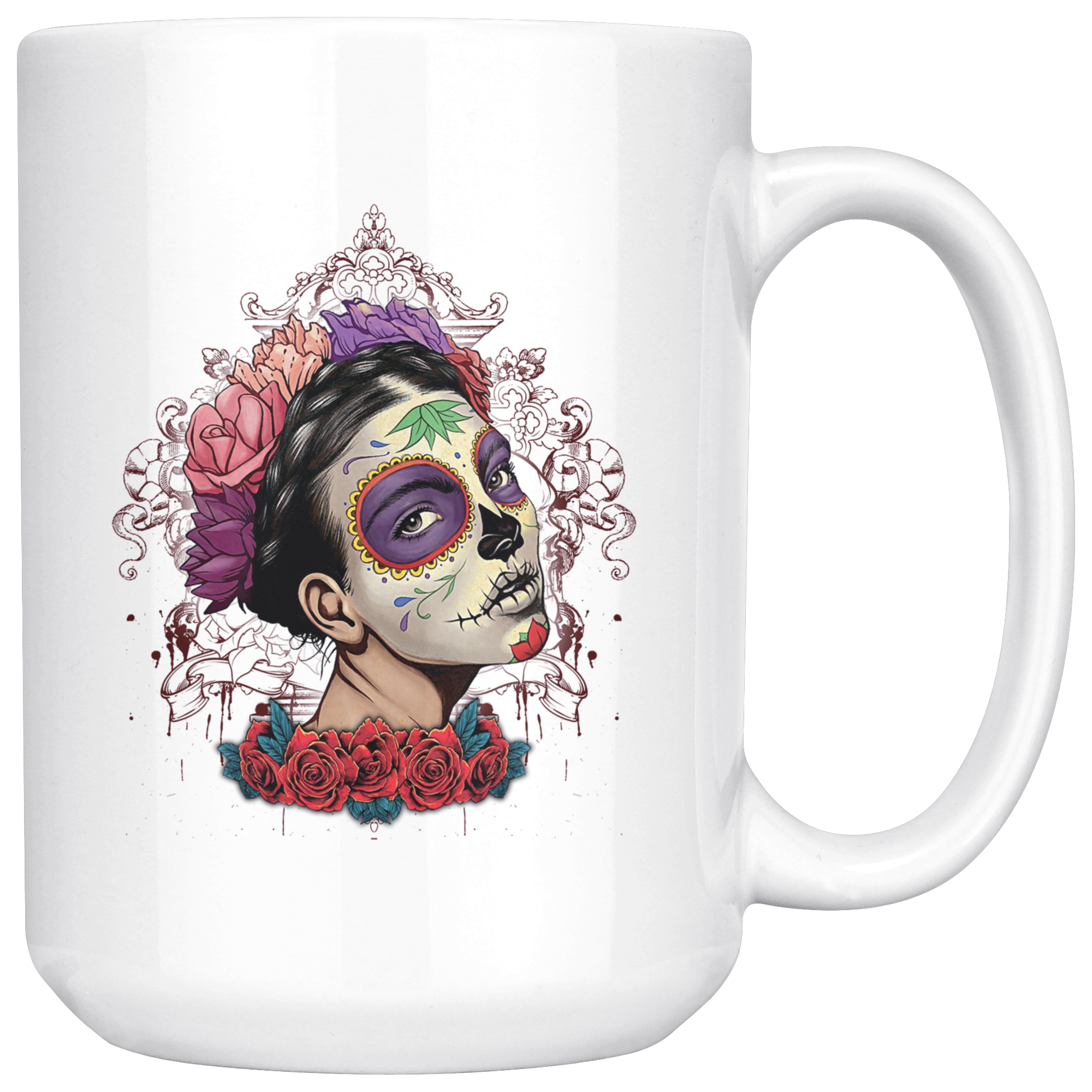 Sugar Skull Calavera Coffee Mug - Hello Moa
