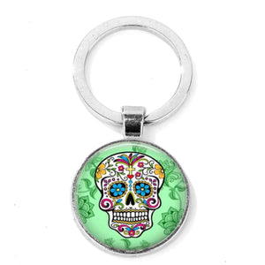 Sugar Skull Keychain - Hello Moa