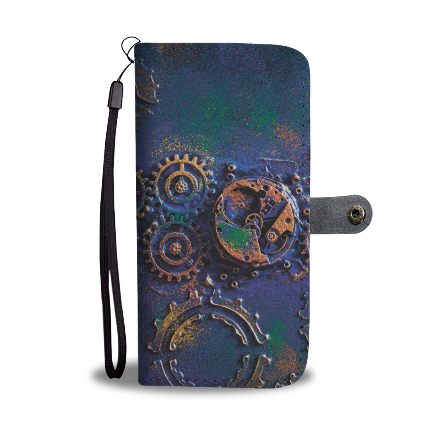 Steampunk Blue Rust Wallet