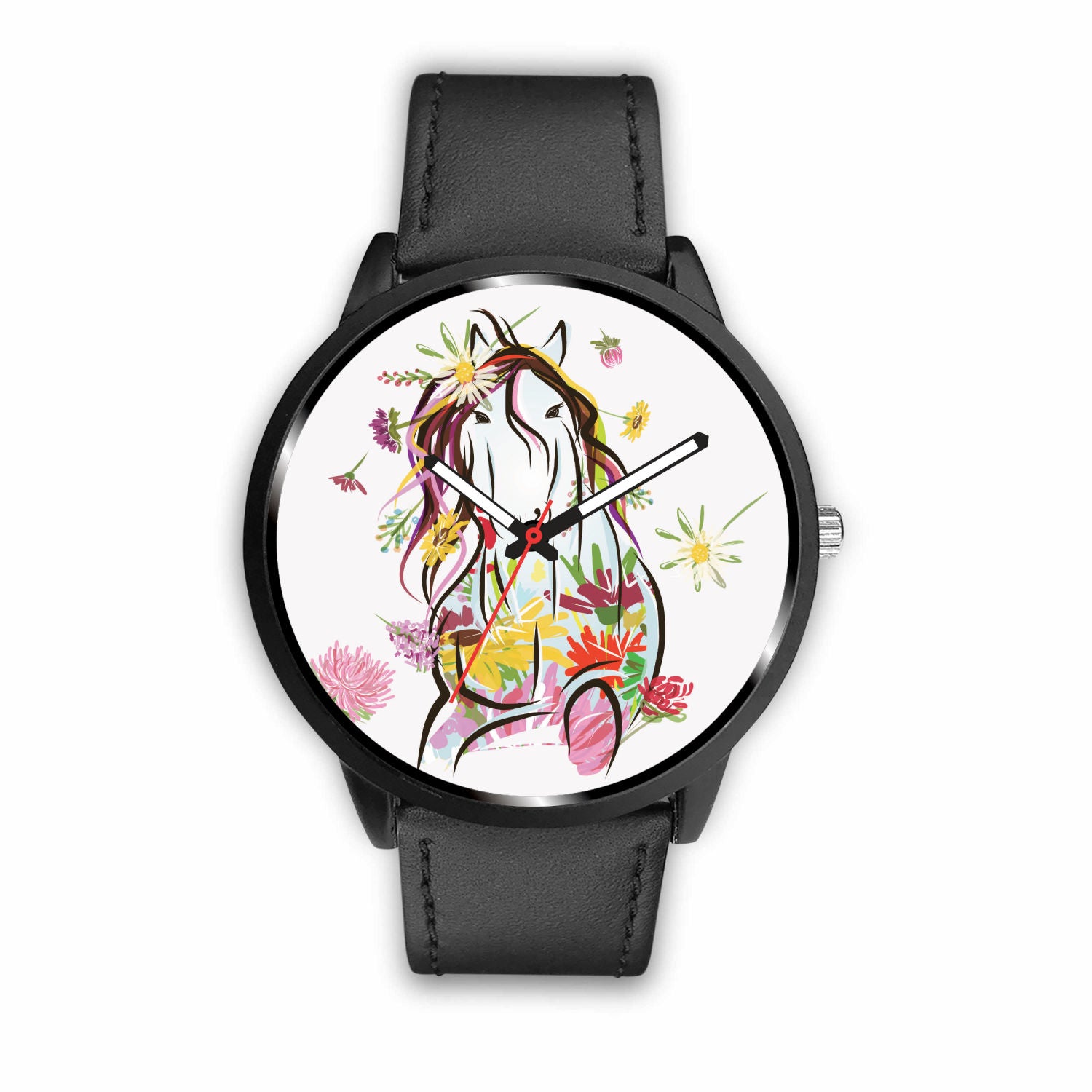 Floral Horse Watch - Hello Moa