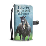 "Life Is Better" Horse Phone Wallet