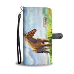 Watercolor Meadow Horse Phone Wallet