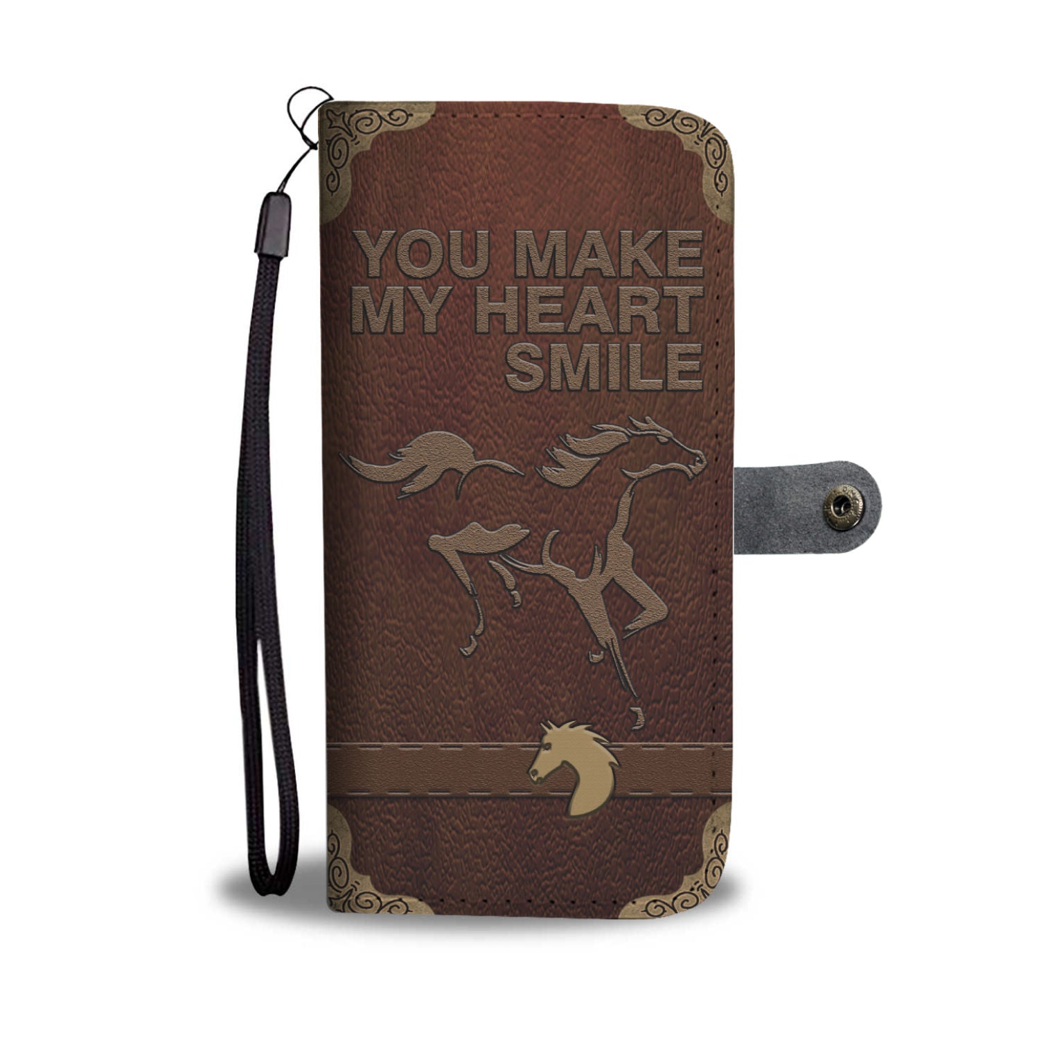 Heart Smile Horse Phone Wallet