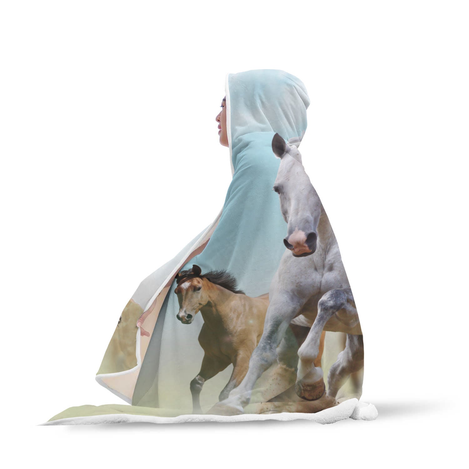 Desert Horse Hooded Blanket - Hello Moa
