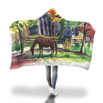 Grazing Horse Hooded Blanket - Hello Moa