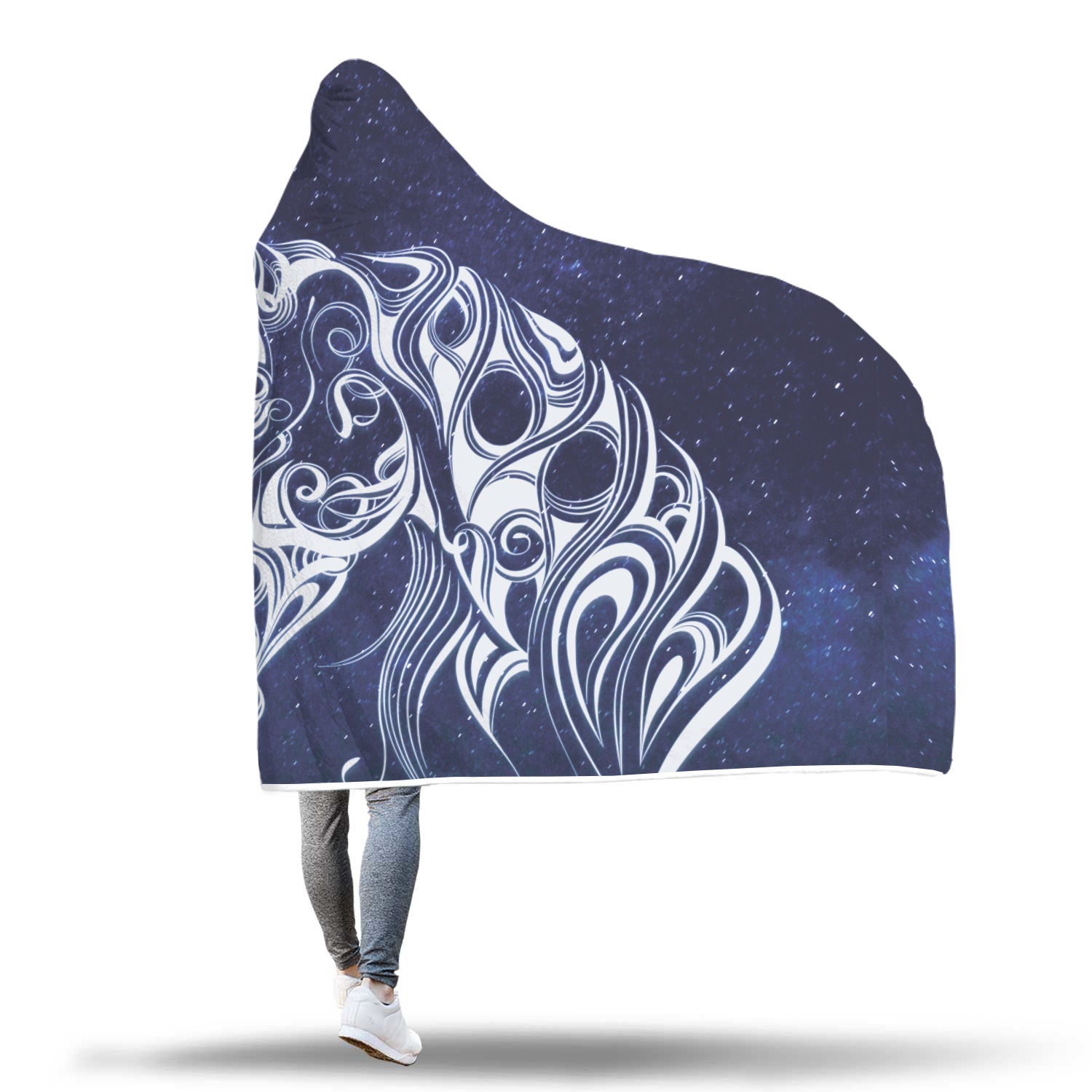 Night Horse II Hooded Blanket - Hello Moa
