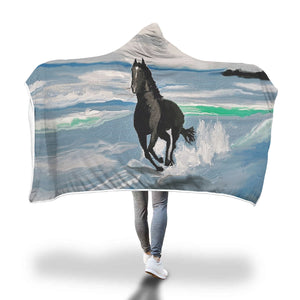 Seascape Horse Hooded Blanket - Hello Moa