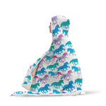 Pastel Colored Horse Hooded Blanket - Hello Moa