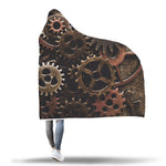 Steampunk Cogs Hooded Blanket - Hello Moa