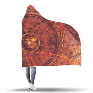Red Circle Steampunk Hooded Blanket - Hello Moa