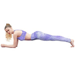 Purple Stripe Fitness Leggings - Hello Moa