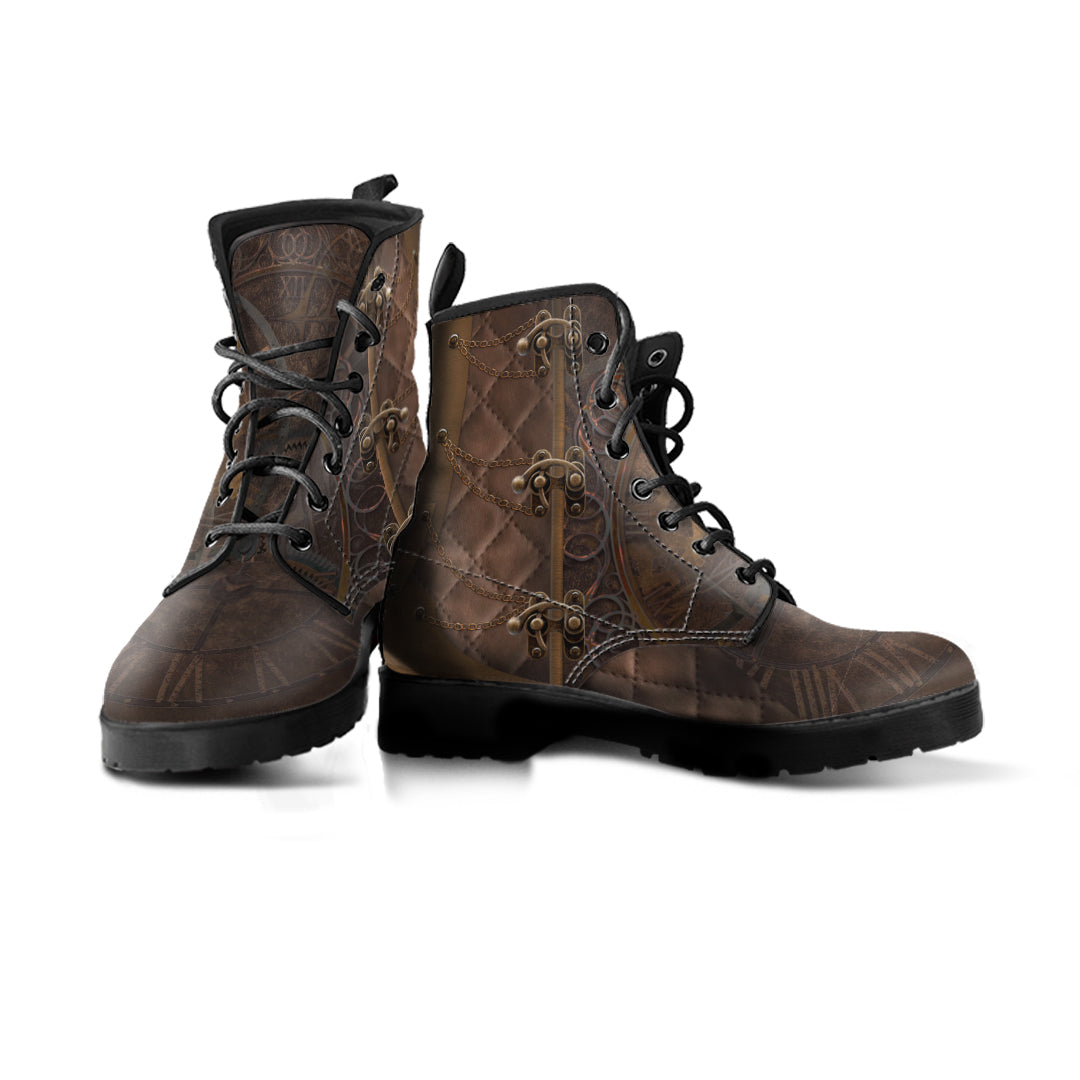 Steampunk Rustic Brown Boots (Men's) - Hello Moa