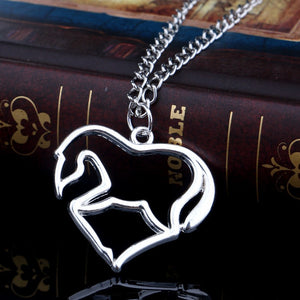 Silver Heart Horse Necklace - Hello Moa