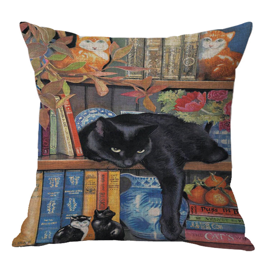 Cartoon Cat Pillow Covers - Hello Moa
