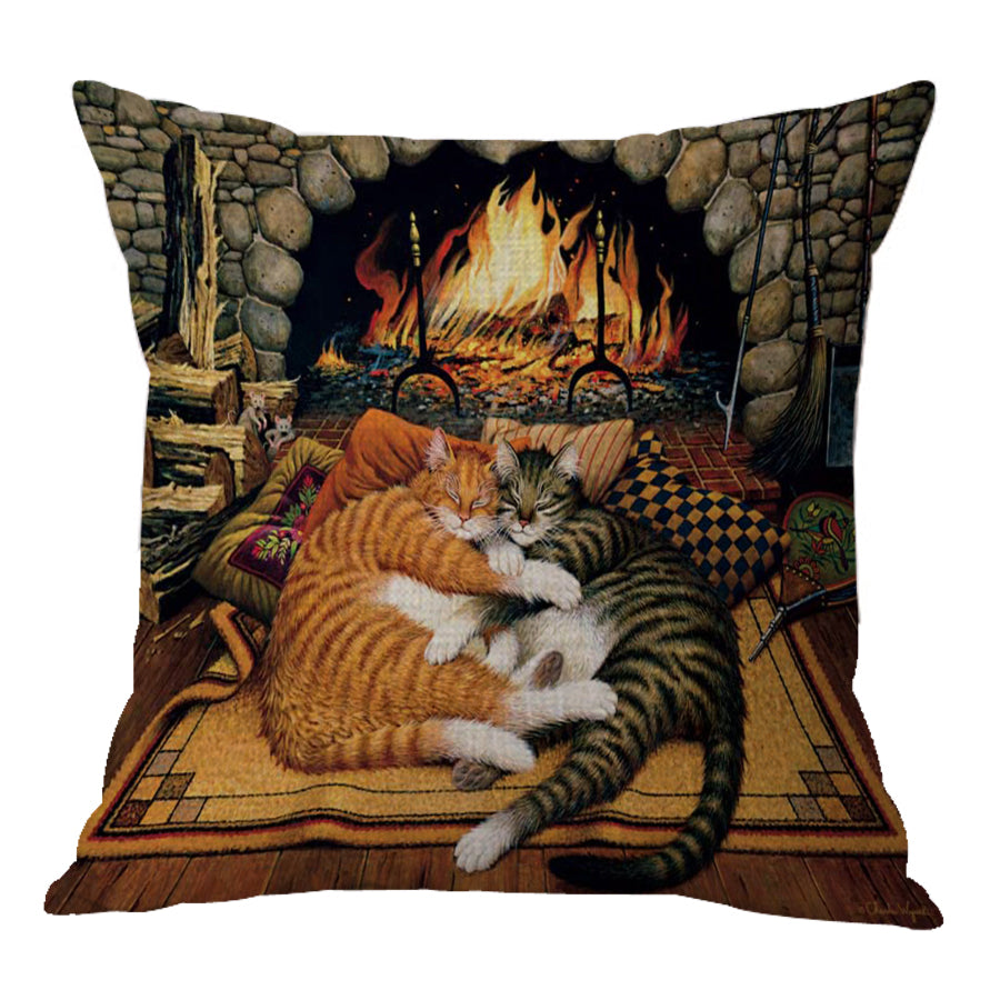 Cartoon Cat Pillow Covers - Hello Moa