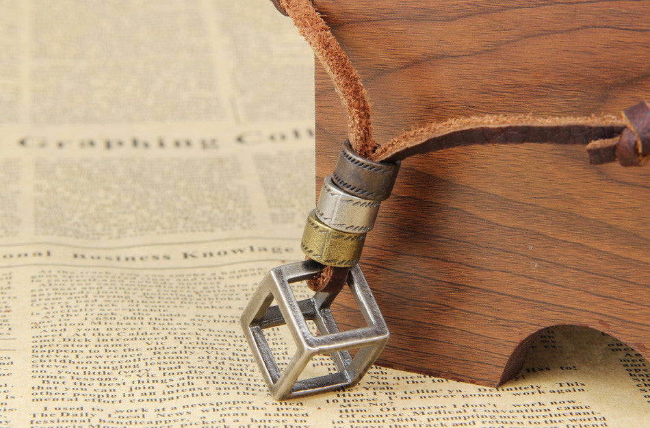 Leather Steampunk Box Necklace - Hello Moa