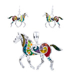 Rainbow Horse Necklace - Hello Moa